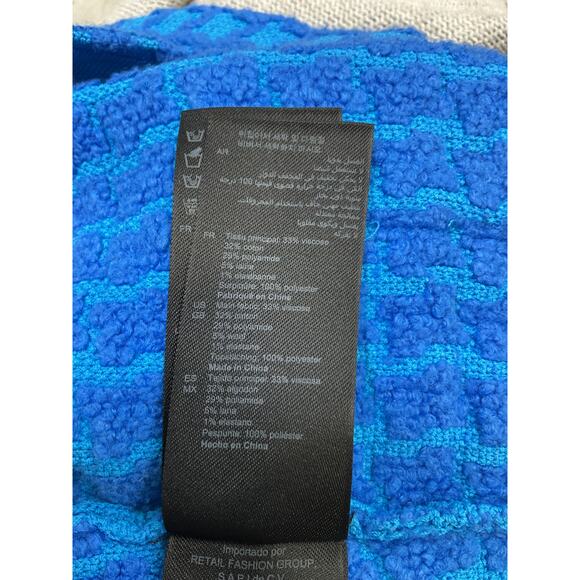 Sandro Cropped 'Tweed' Blue Coatigan Size XS - Picture 5 of 5